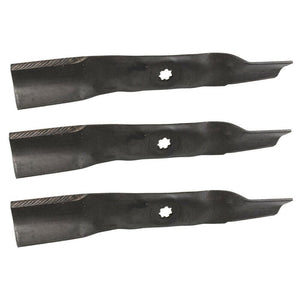 3-Pack John Deere X166 100 Series Tractor - PC13345 High Lift Blade Compatible Replacement